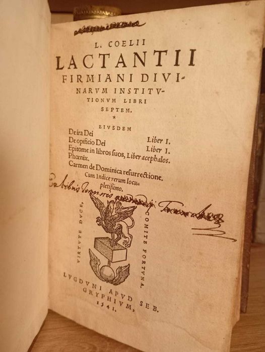 Starodruk 1541 6/6 O Naukach Boskich Lucjusza Coeliusz  - Apologetyka