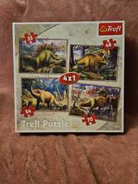 Puzzle 4x dinozaury