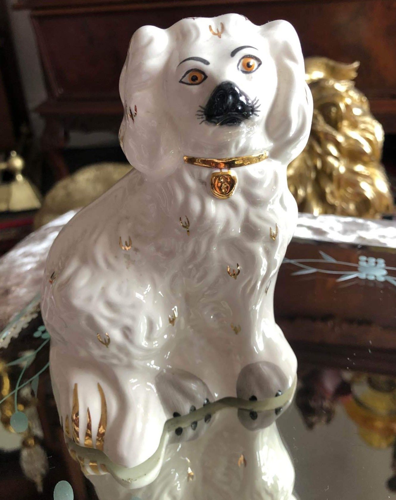 Beswick Vintage Cudne Psy Kominkowe Spaniel porcelanowa figurka pies