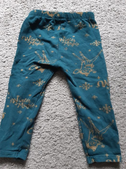 Legginsy świąteczne bluzka świąteczna Zestaw świąteczny 86 cm