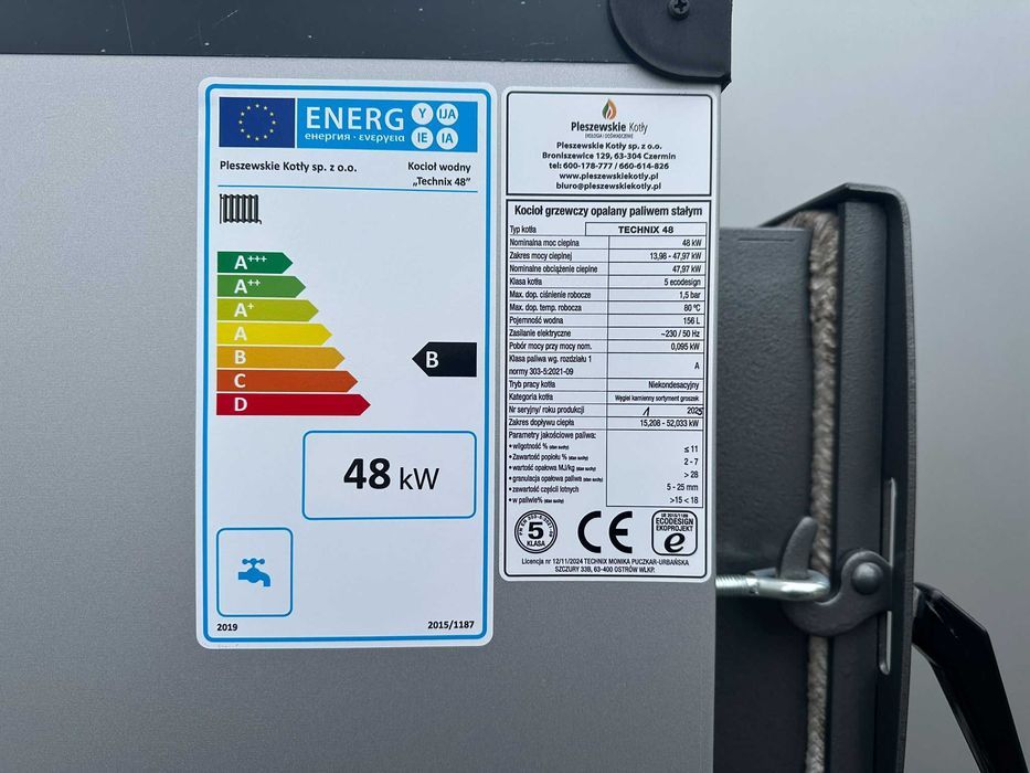Kocioł z Podajnikiem 48kW 5 klasa Ekodesign 50 Dostawa Gratis