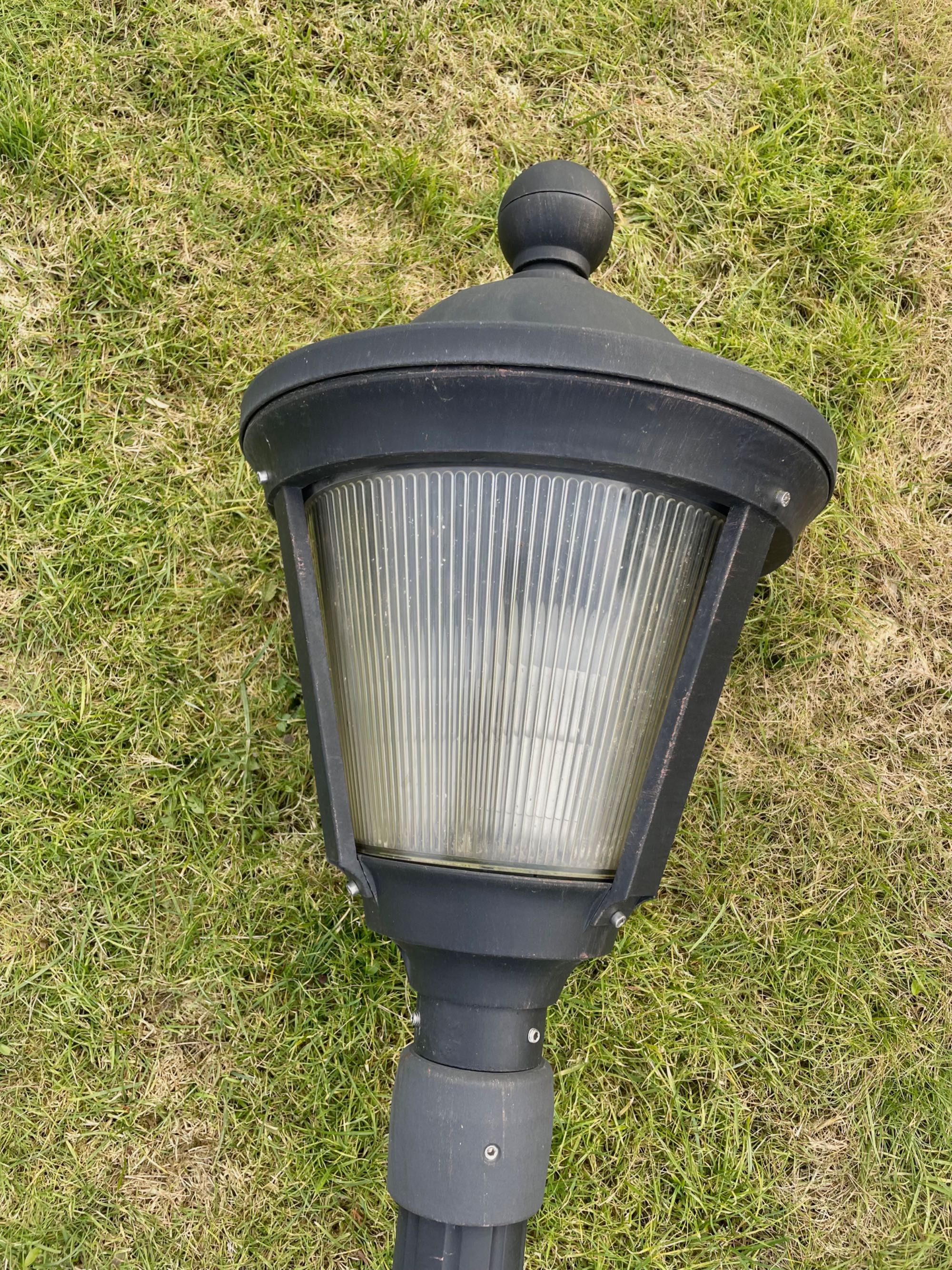 Lampy ogrodowe aluminiowe wys. 3 m 2szt kolor mosiądzu