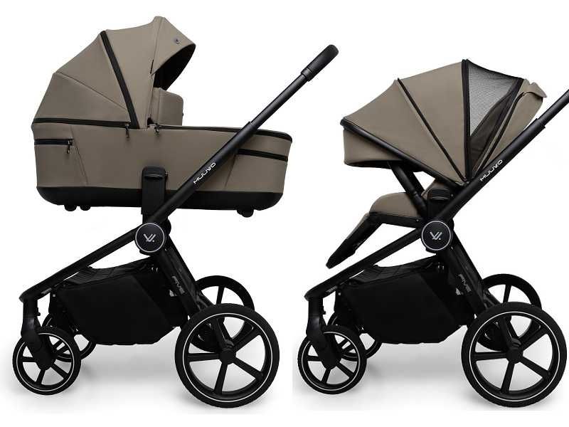 Wózek Muuvo FIVE 2w1 Lekki Składany Gondola+Spacerówka +Adaptery