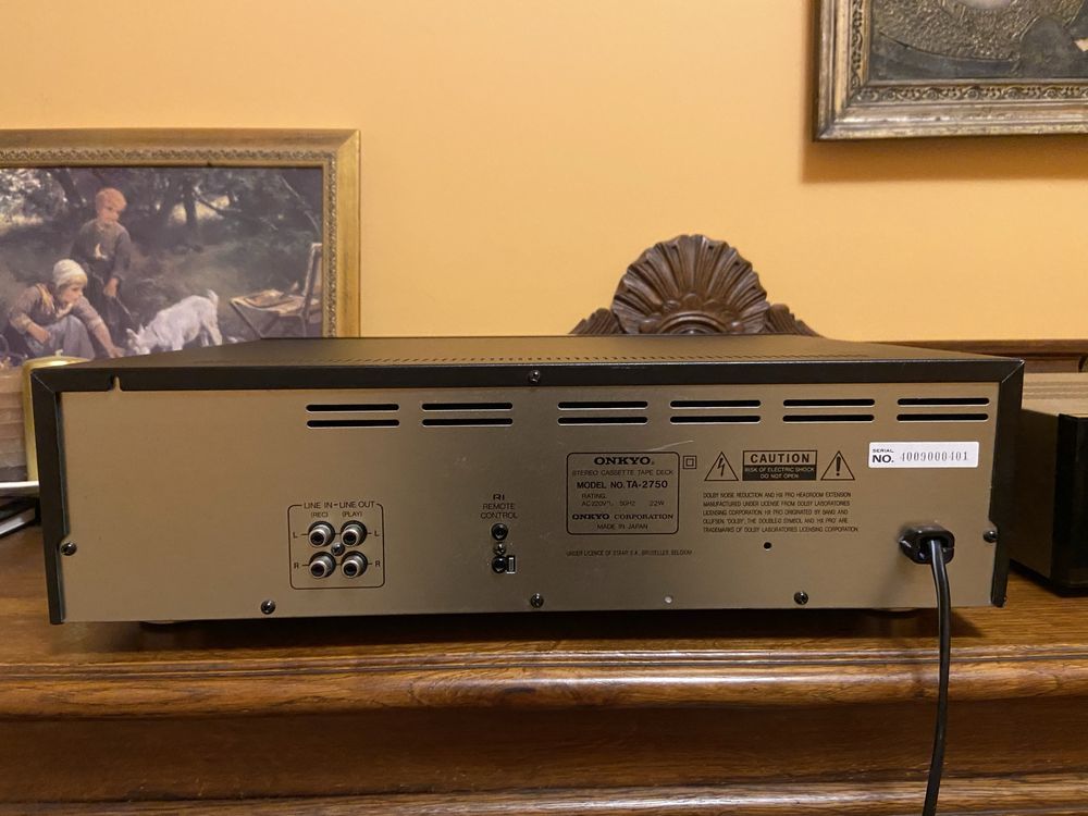 Magnetofon Onkyo Integra TA-2750, 3 silniki, nowe paski, made in japan