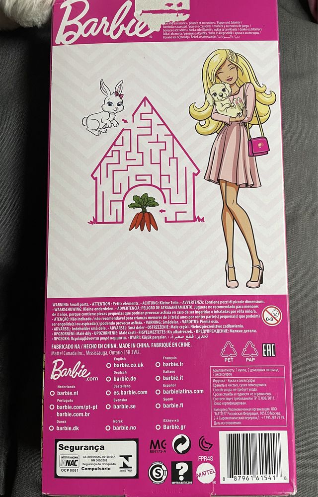 Opiekunka zwierząt Barbie Nowa