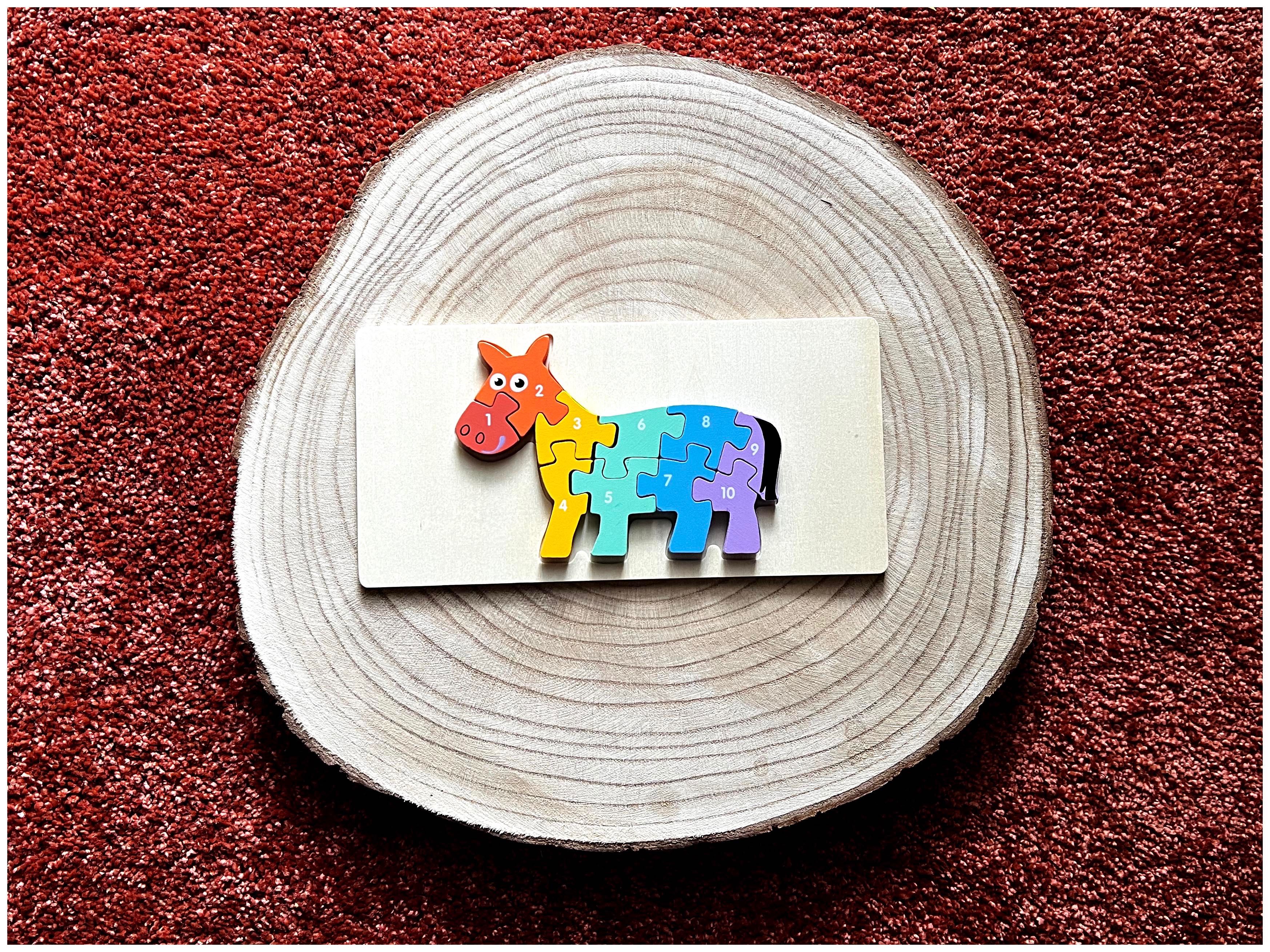 Puzzle Numérico do Cavalo - Montessori