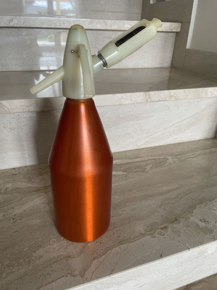 Stary syfon aluminiowy prl dla kolekcjonerów relikt