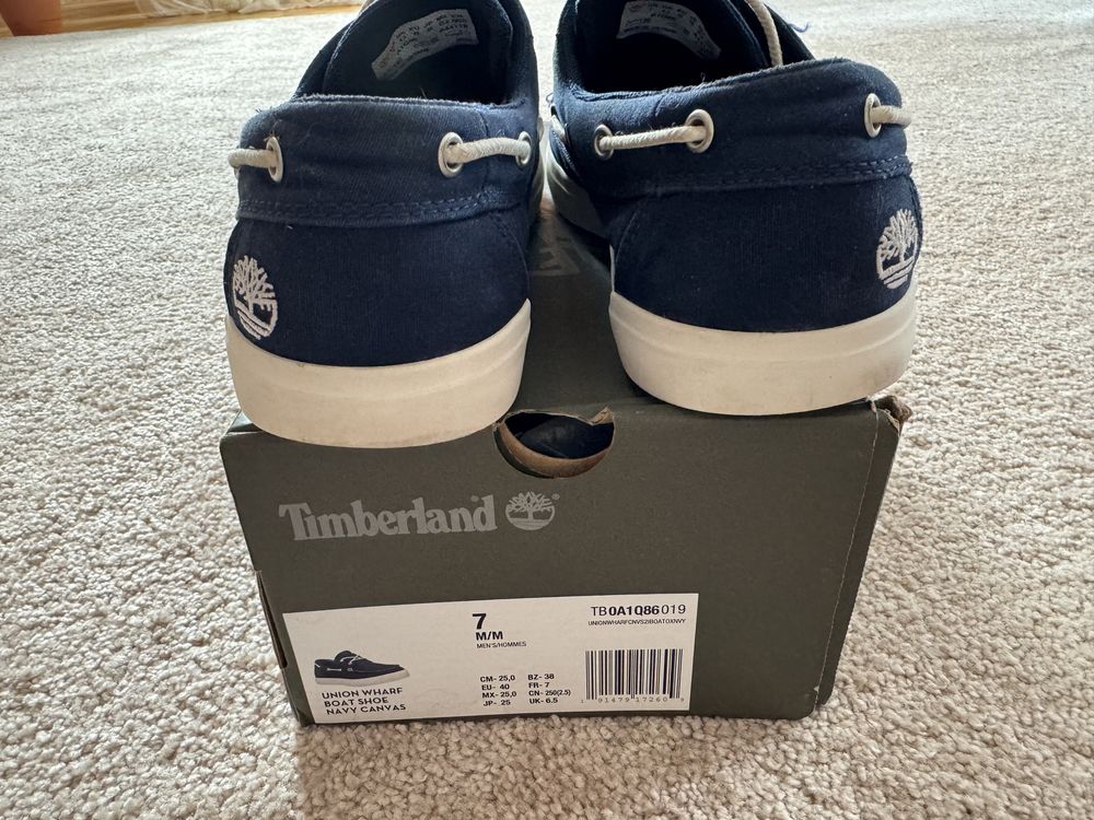 Мокасіни Timberland union wharf boat navy canvas