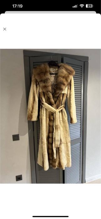 Норкова шуба з соболем натуральнаа