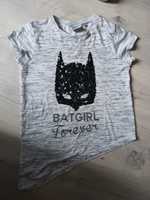 Batman cekiny asymetryczna koszulka dziewczęca 152 cm