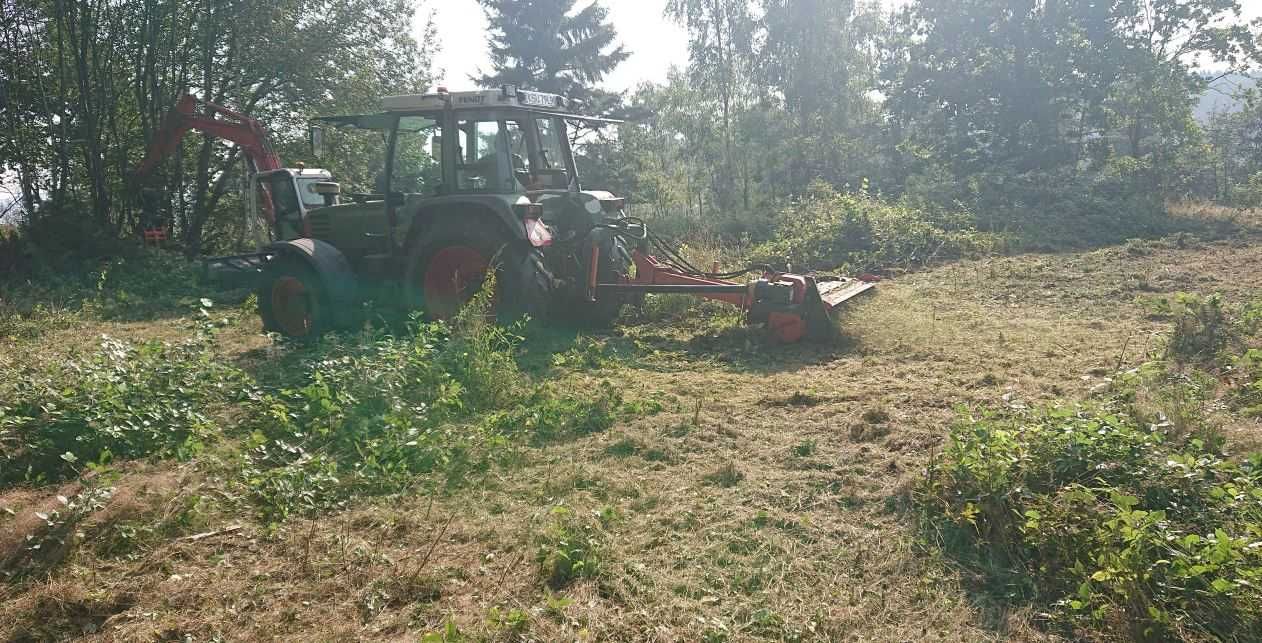 Wycinka karczowanie drzew, obcinanie gałęzi, wykaszanie, rębak zrębka.