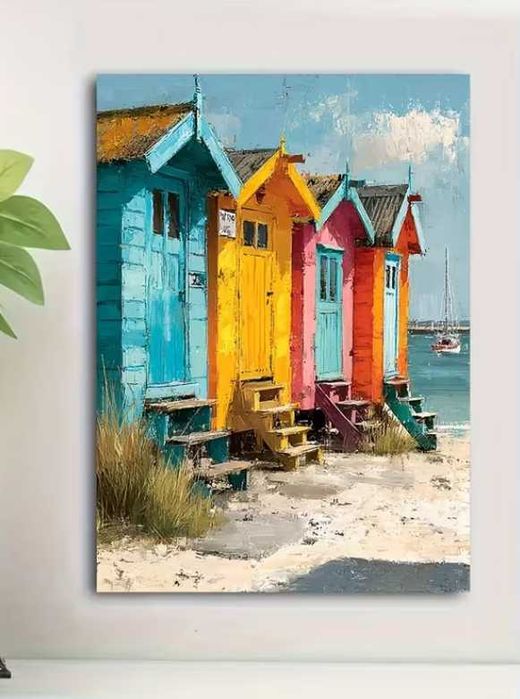 Obraz na płótnie domki