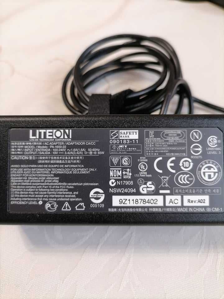 Оригінальний блок живлення HP blue-pin,DELL,Lenovo,Liteon 65w 90w 130w