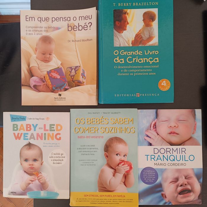 Conjunto de livros - alimentação/ sono / comportamento do bebé e crian