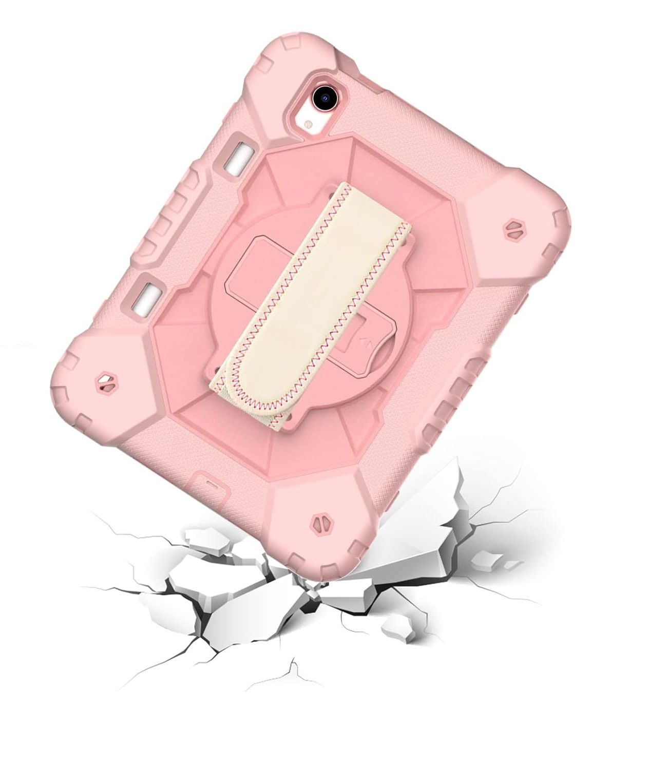 Etui do iPad Pro 11/Air 5/4 z Podstawką i Paskiem na Ramię Różowe