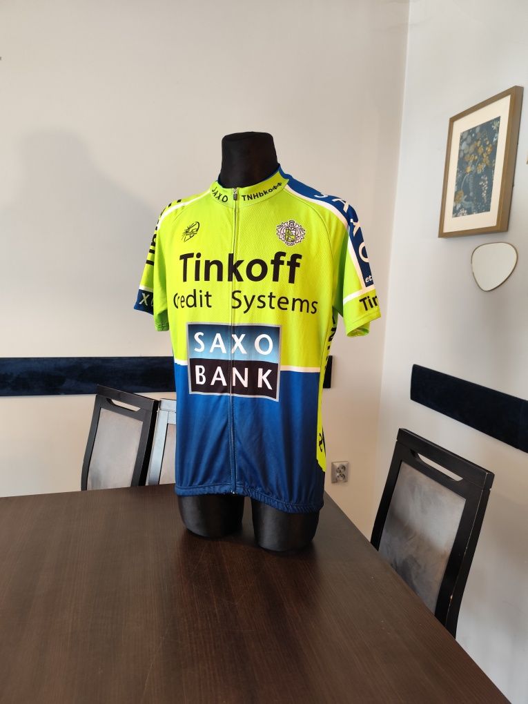 Duża koszulka kolarska team Tinkoff Saxo fajna na rower rowerowa duży
