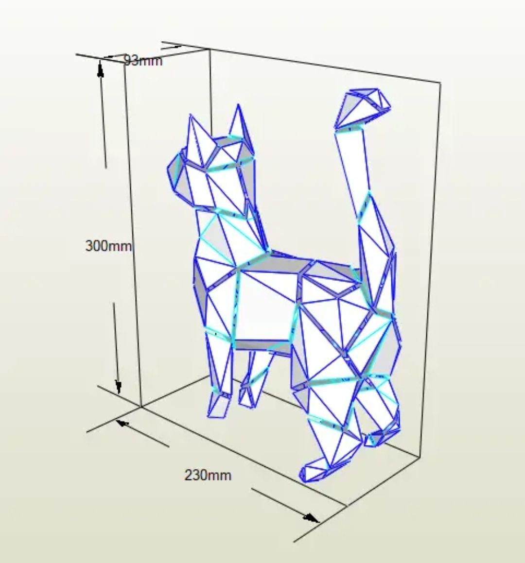 PaperKhan Набір для створення 3D фігур паперкрафт кіт котик конструкто