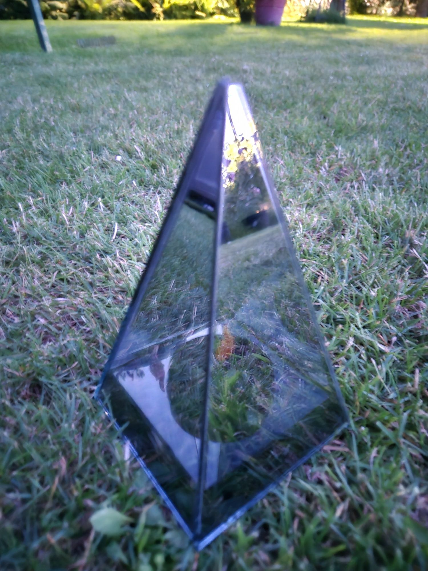 Znicz lampion lustrzany 3D efekt płomienia
