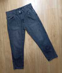 Pierre Cardin regular fit szaro czarne spodnie jeansowe 36 L męskie