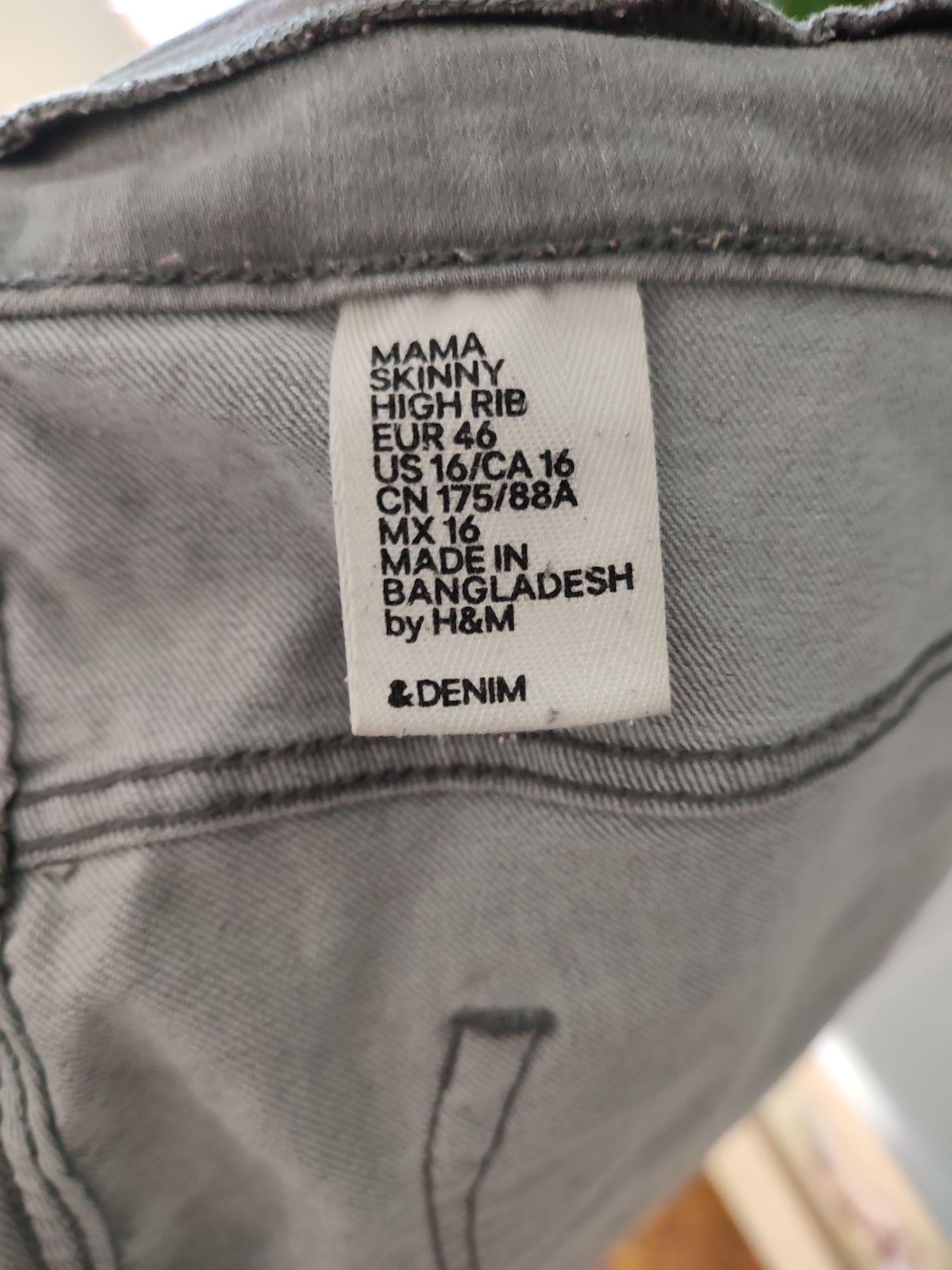 Spodnie ciążowe H &M 46 szare