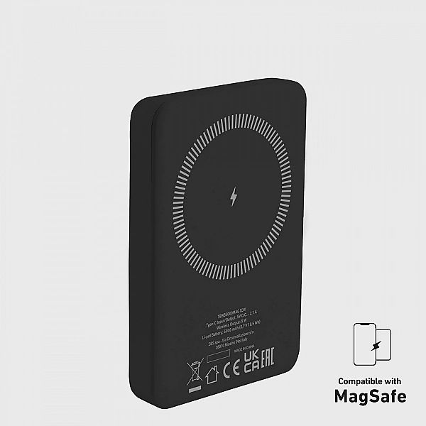 Powerbank beprzewodowy SBS TEBB5000MAG1CK 5000 mAh USB-C, kompatybilny