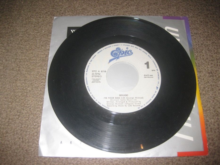 Vinil Single 45 rpm dos Wham "I`m Your Man"