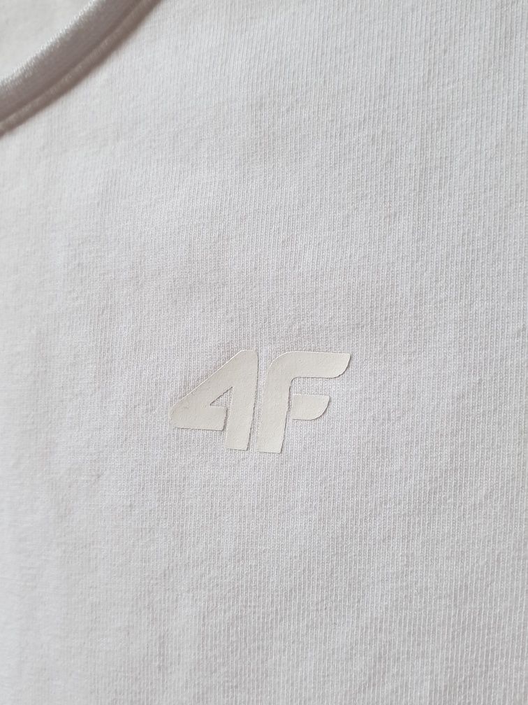 T-shirt basic biały 4F