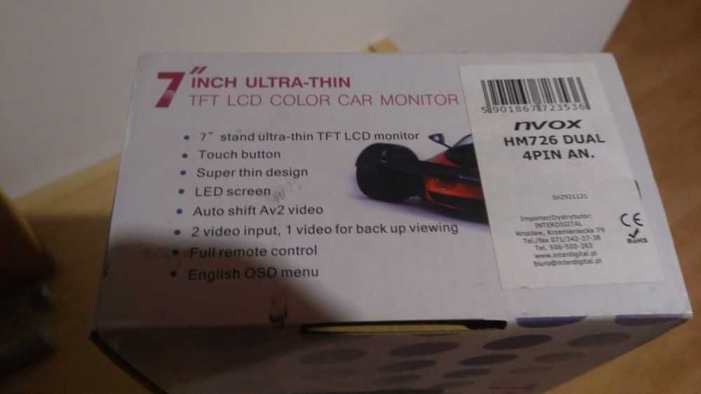 Monitor 7" Nvox 726 Dual 4 pin