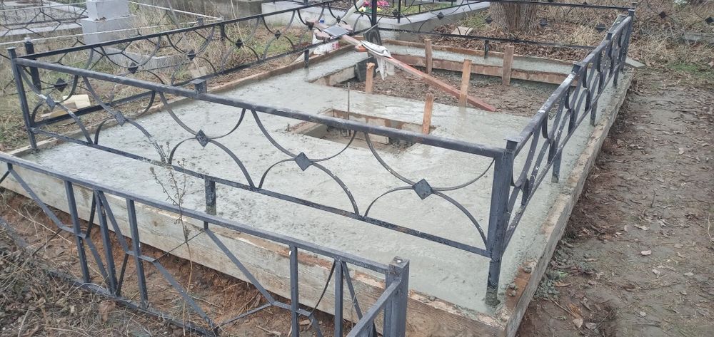 Заливка Бетонок на Кладбище