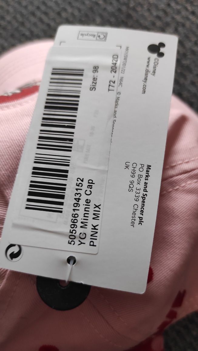 Czapka z daszkiem Marks Spencer Minnie rozmiar 98 + gratis