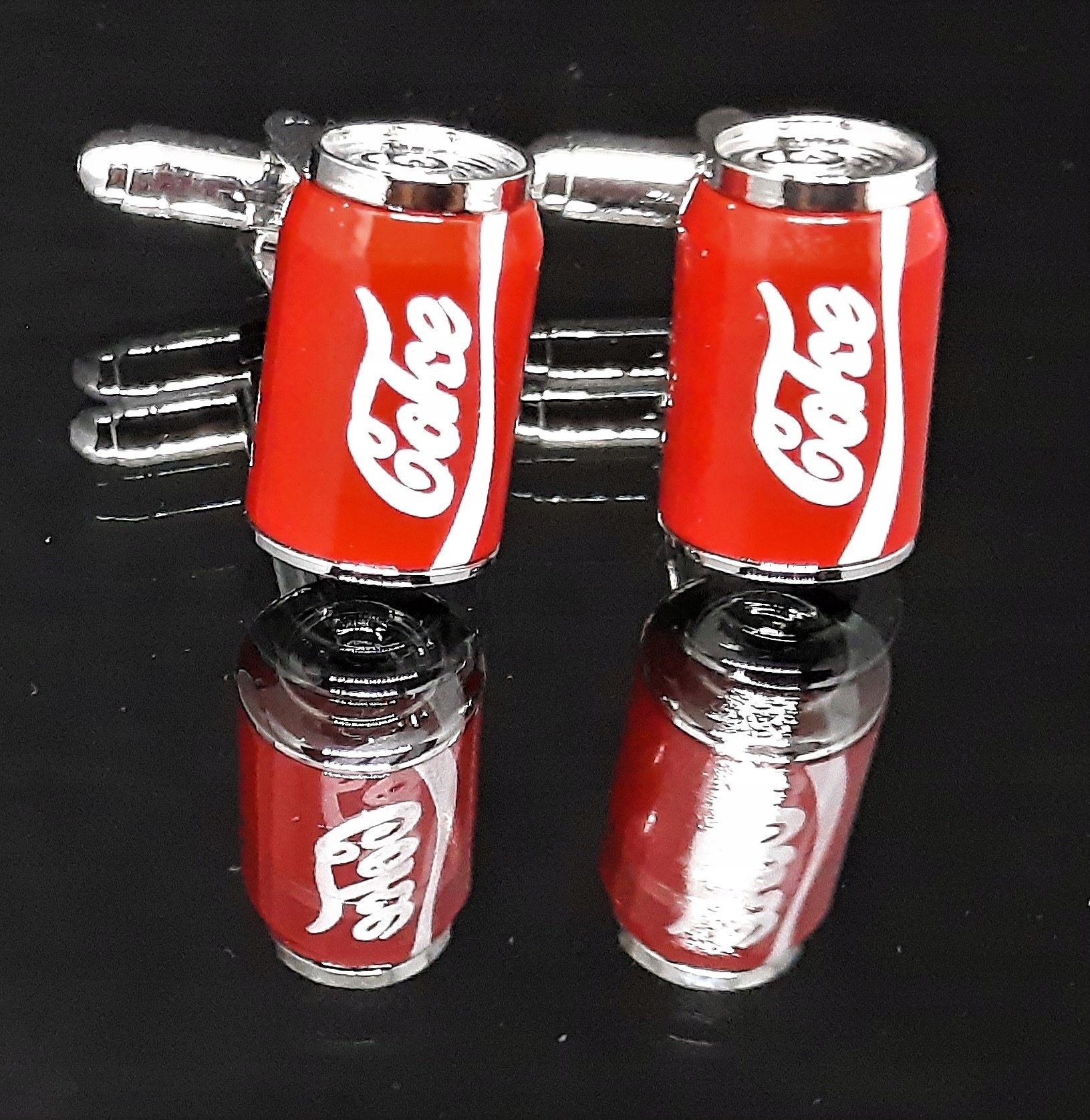 Spinki do mankietów wzór Coca-Cola
