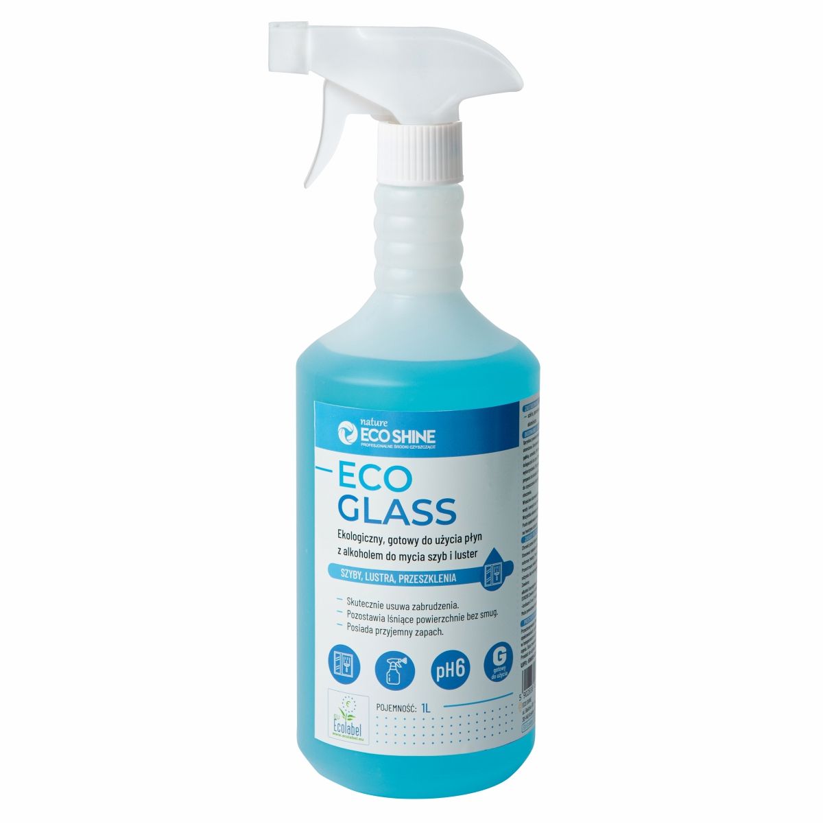 ECO SHINE Eco Glass - Ekologiczny płyn do mycia szyb i luster - 1L