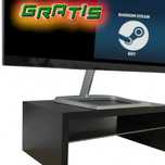 Podstawka Pod Monitor Z Półką DO BIURA CZARNA + Losowa Gra Steam