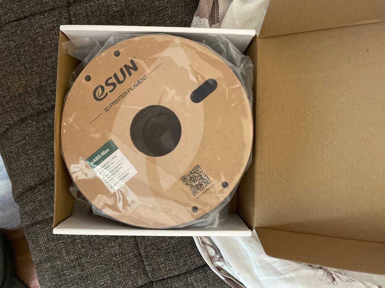 eABSMAX Filament (пластик) для 3D принтера eSUN 1кг, 1.75мм, чорний