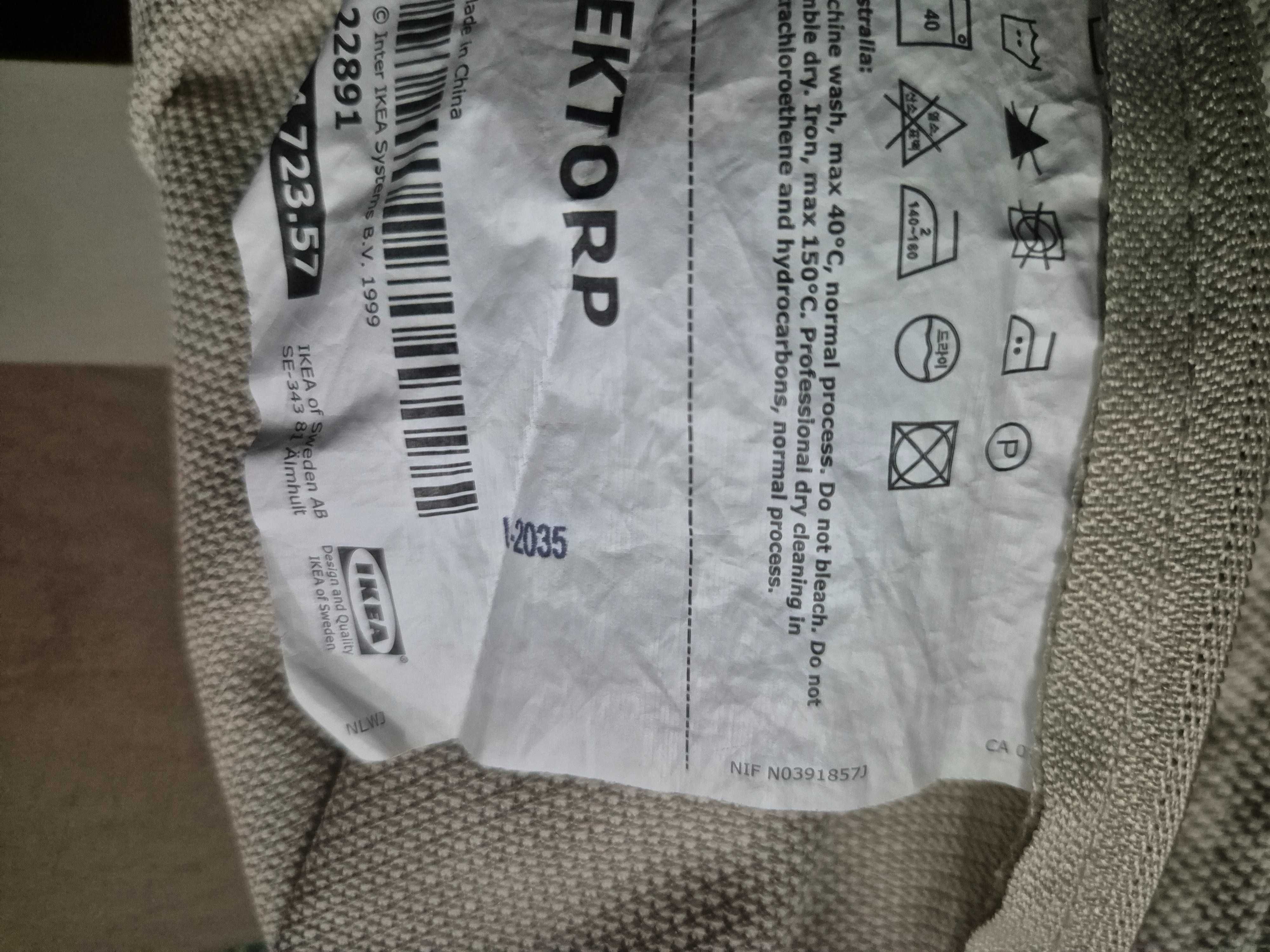 Capa sofa bege EKTORP 2 lugares IKEA
