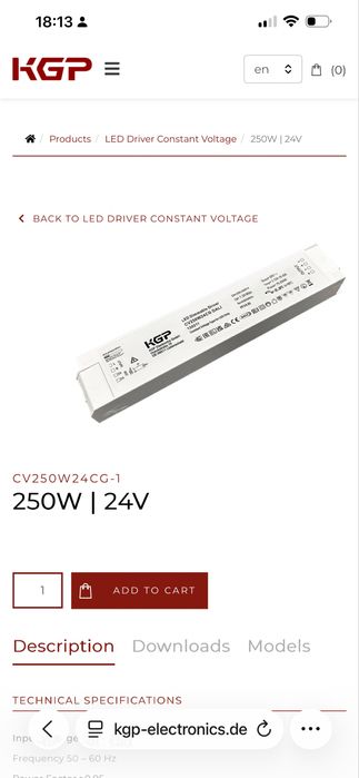 Zasilacz KGP 240W 24v nowy