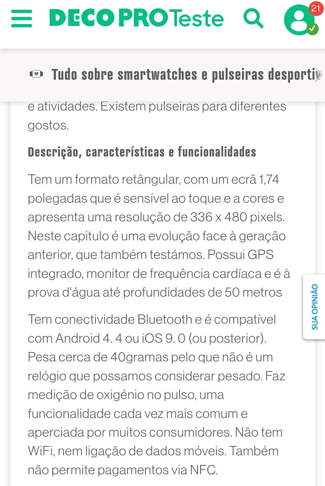 Smartwatch Huawei Watch Fit 2