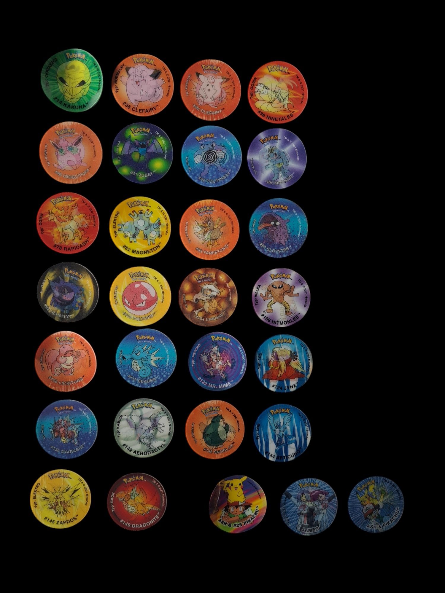 Pokémon Tazos – Kolekcja 29 sztuk