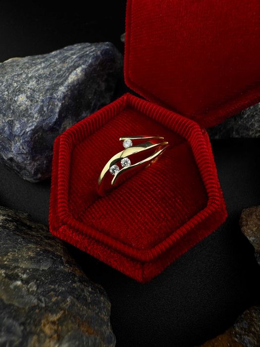 Złoty Pierścionek - Delikatny Wzór | JAK NOWY | 585 | 2.14g