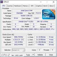 CPU Intel Core i3 540