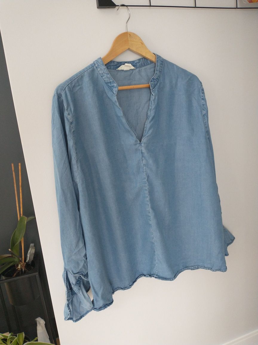 Bluzka H&M kolor jak jeans 44 46 oversize