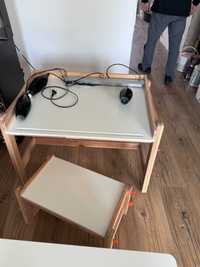 Biurko Flisat z krzesłem; IKEA