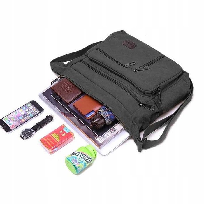 TORBA MĘSKA Do Pracy Na Ramię Mocna miejska listonoszka podróżna