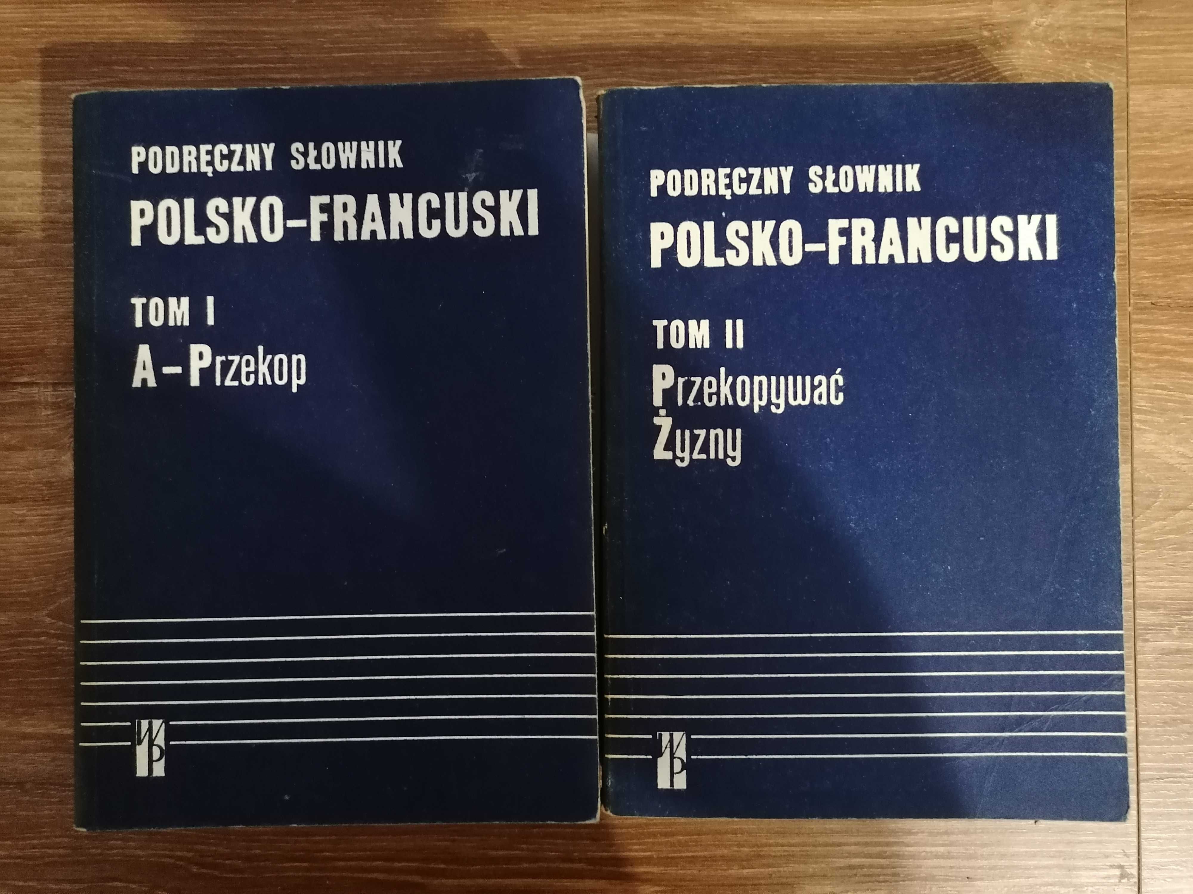 "Podręczny słownik polsko-francuski tom I i II" - zestaw 2 książek