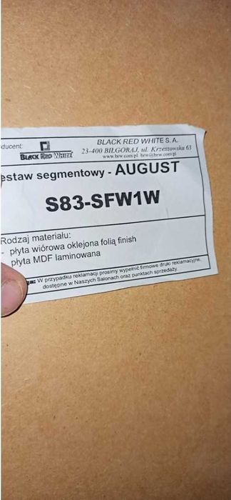 witryna wisząca szklana Black Red White