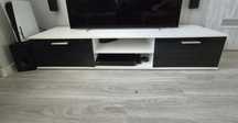 Szafka pod tv czarno biała 180.5x42x35