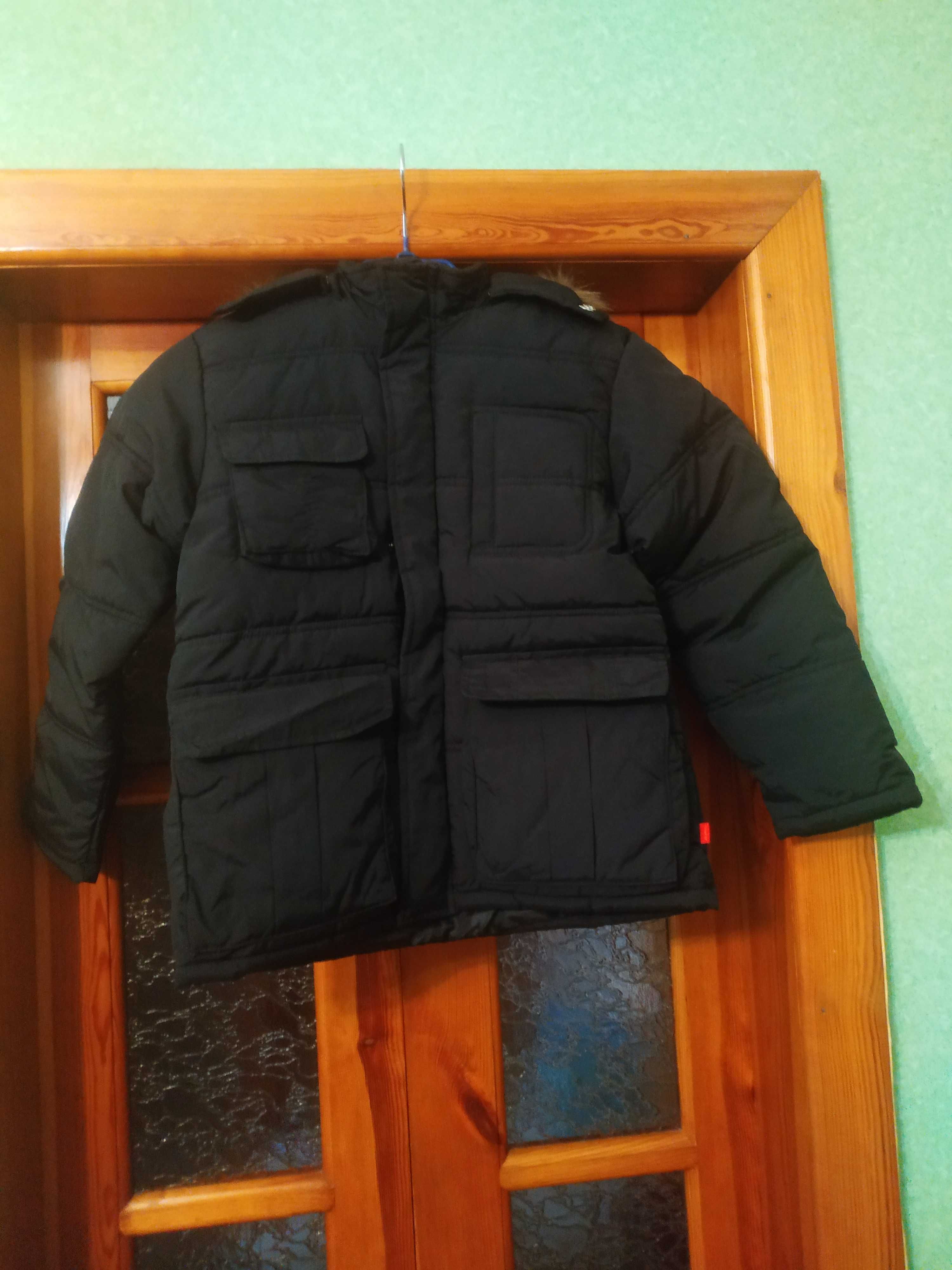 Зимняя куртка чёрная детская мужская