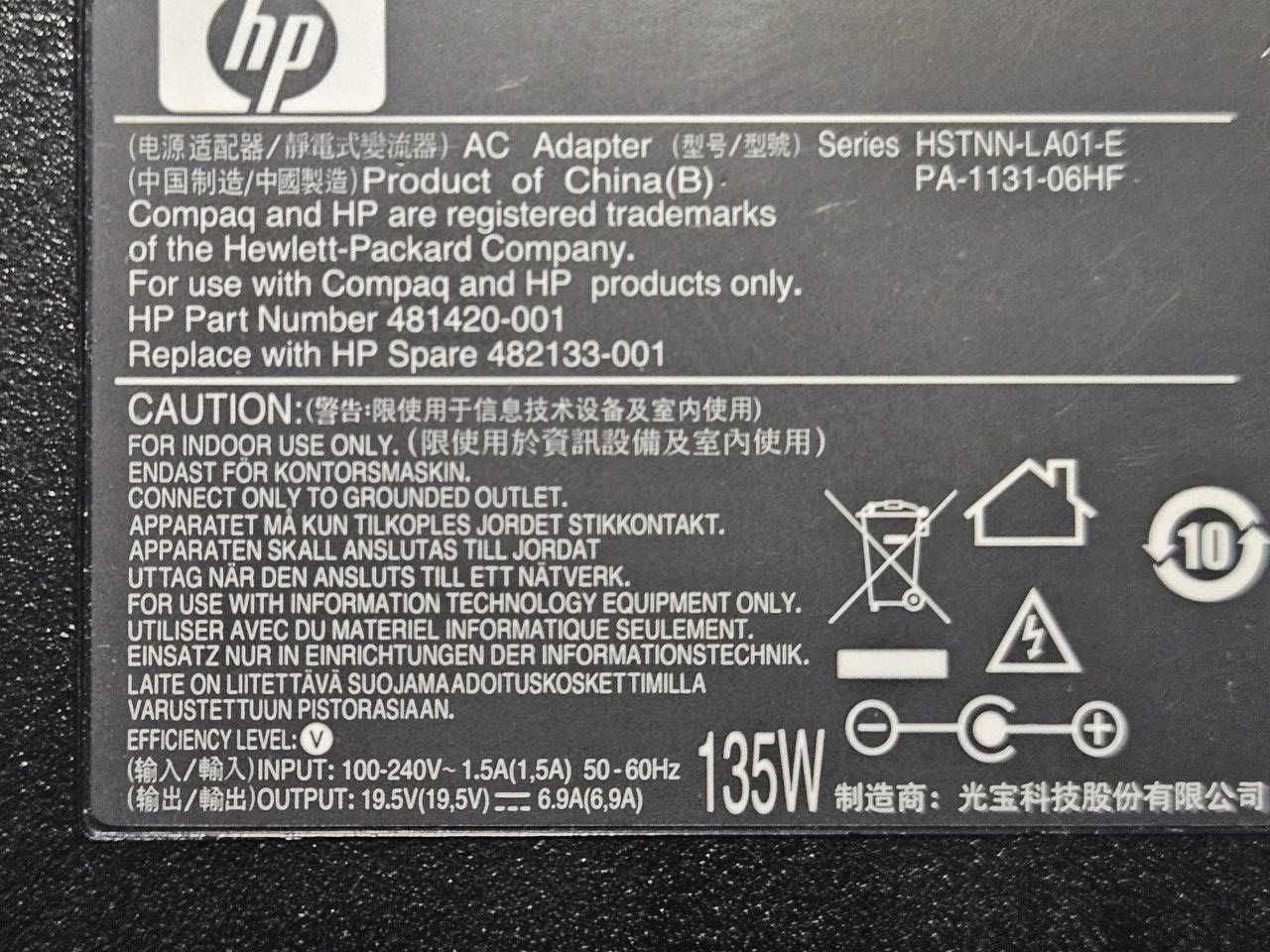 Блок питания HP HSTNN-LA01-E  19.5v 6.9A  `135W