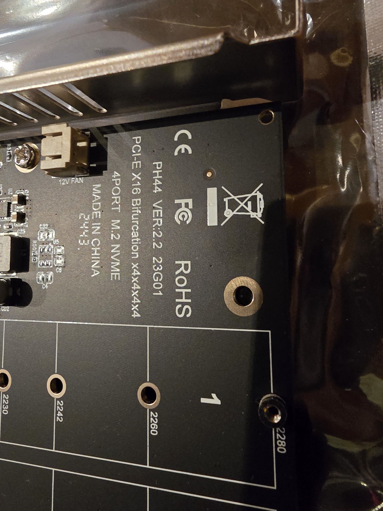 Adapter m. 2 nvme SSD do PCI-E x16