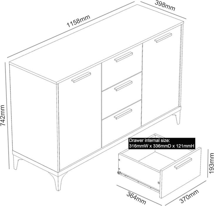 Nowa komoda / regał / półka / szafka / kredens / GALANO !A1250-D!